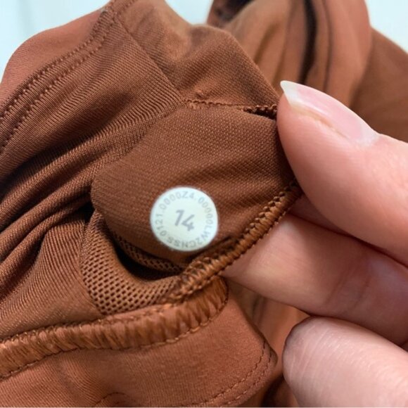 Lululemon Wunder Train Long-Line Bra Medium Support C/D Cups Dark Terracotta 14 - Picture 6 of 6